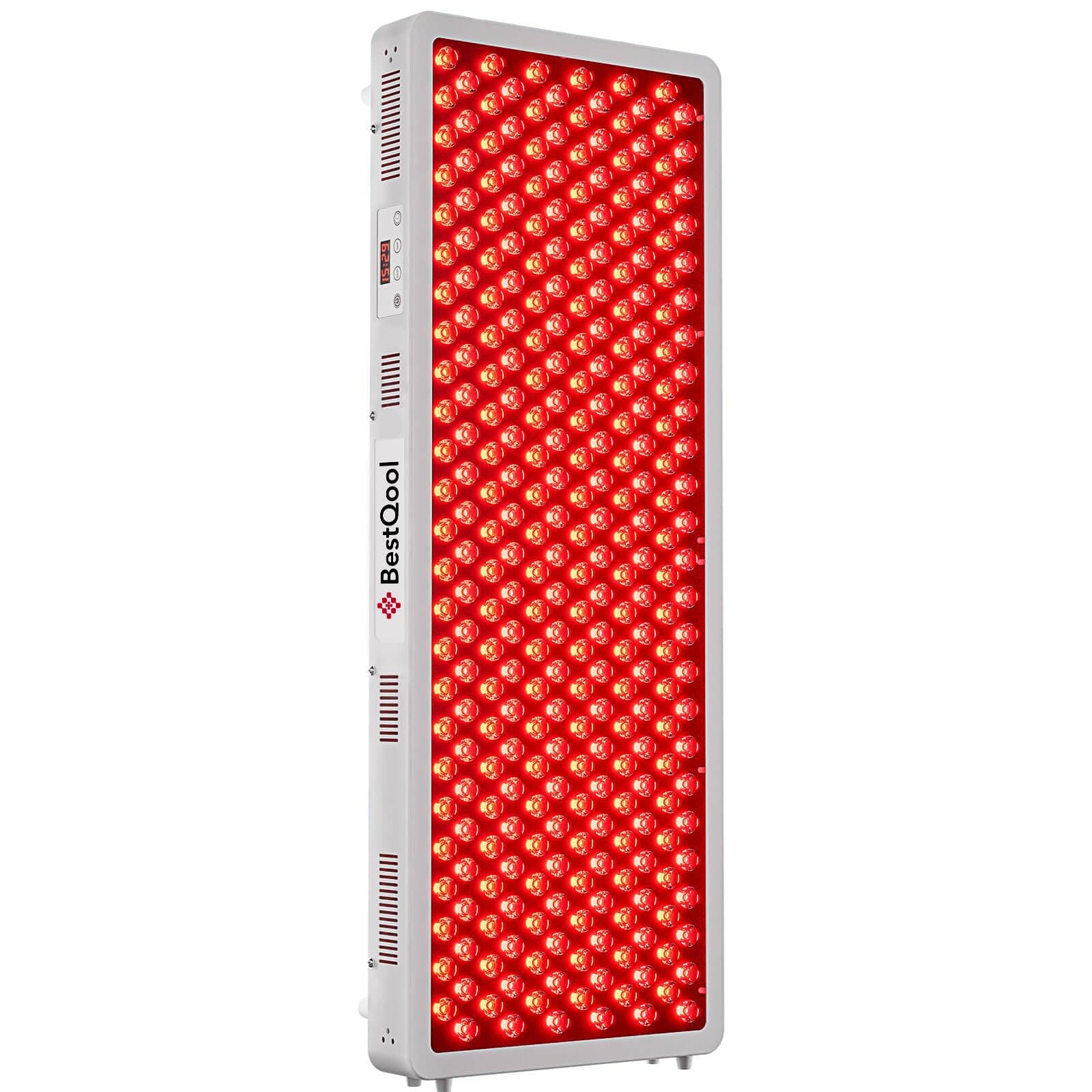 BestQool Red Light Therapy Panel, 4 Wavelengths Full Body Infrared Light Therapy, 300 Elite Grade Dual Chip LEDs, FSA-HSA Red Light Device at Home, Ideal for Body, Face. Modular Design. Pro300